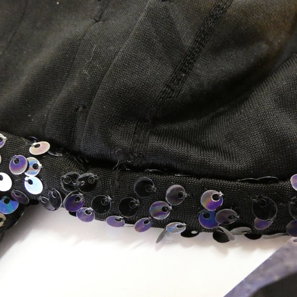 Sexy Prom Women Size 6 Mini Dress Multicolor Sequins Drop Shoulder Bodycon *Flaw - Picture 15 of 15